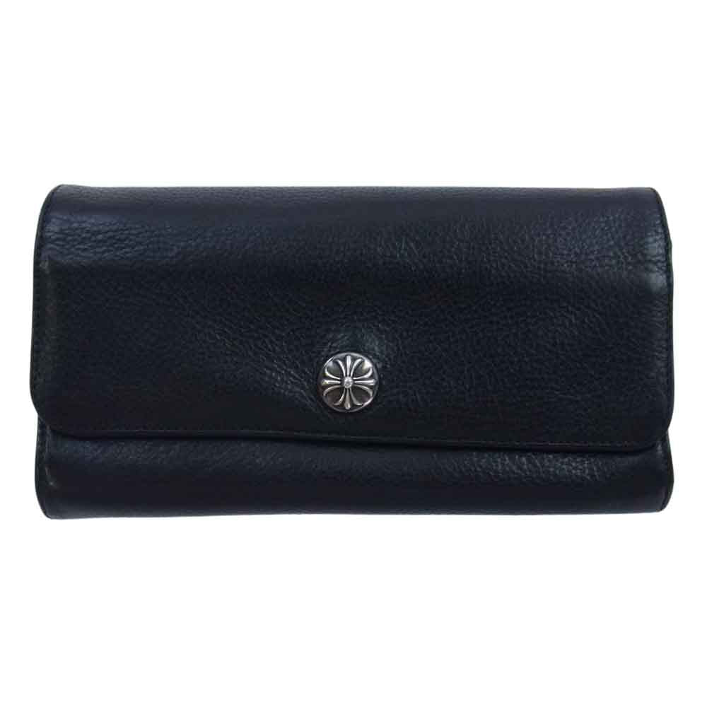 CHROME HEARTS クロムハーツ（原本有） JUDY ジュディ クロスボール ボタン レザー ウォレット ブラック系【中古】