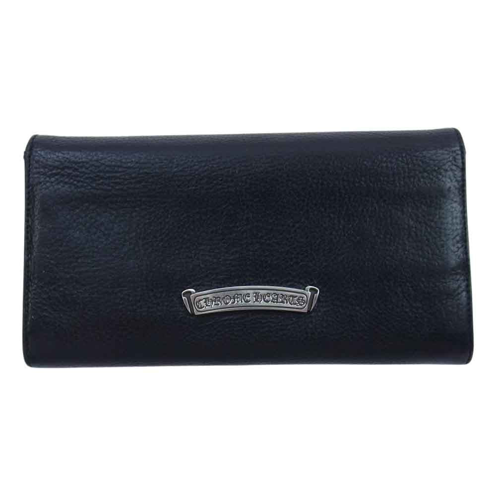 CHROME HEARTS クロムハーツ（原本有） JUDY ジュディ クロスボール ボタン レザー ウォレット ブラック系【中古】