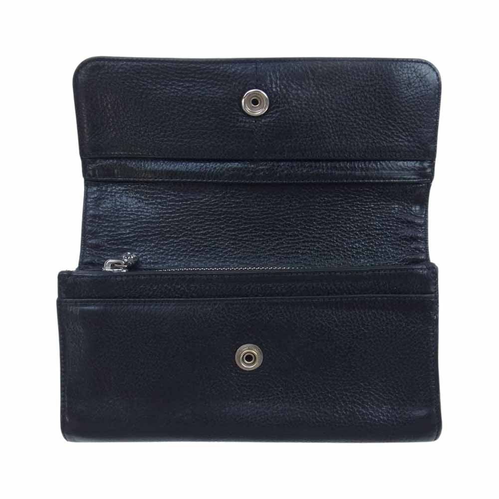 CHROME HEARTS クロムハーツ（原本有） JUDY ジュディ クロスボール ボタン レザー ウォレット ブラック系【中古】
