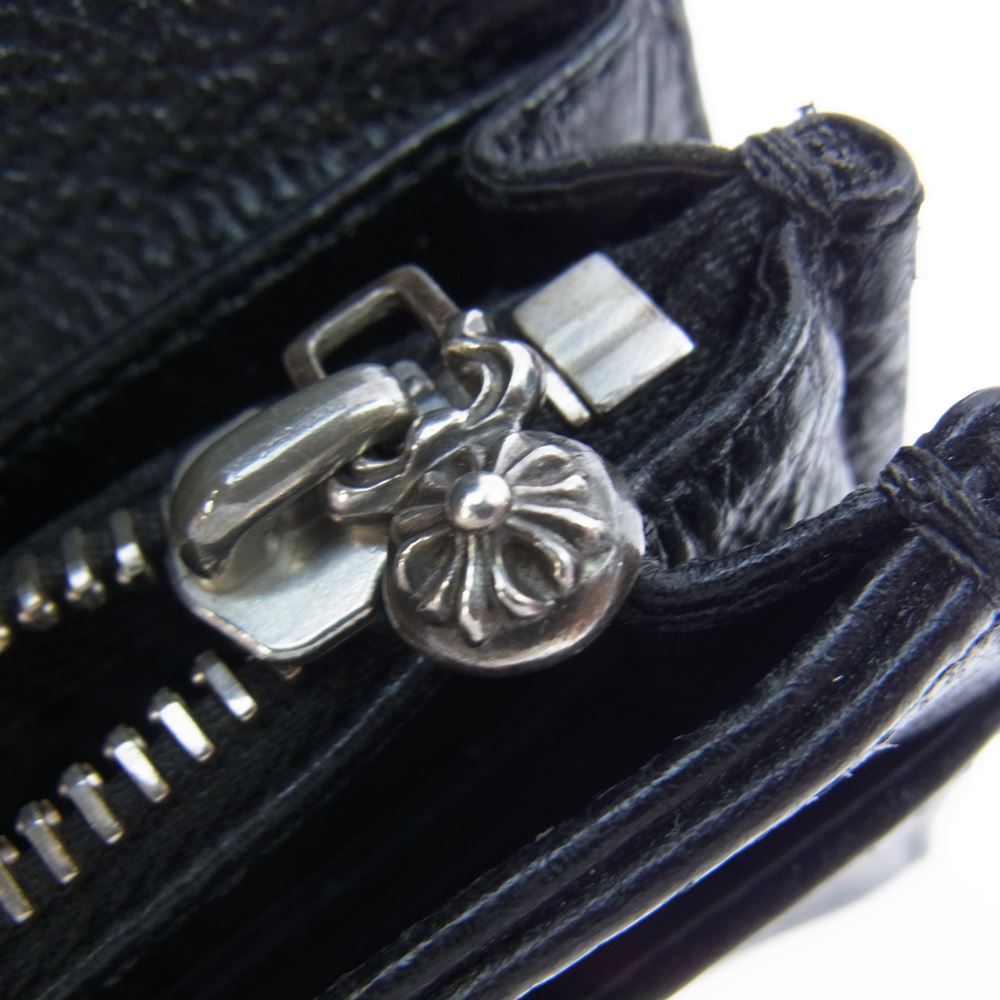 CHROME HEARTS クロムハーツ（原本有） JUDY ジュディ クロスボール ボタン レザー ウォレット ブラック系【中古】