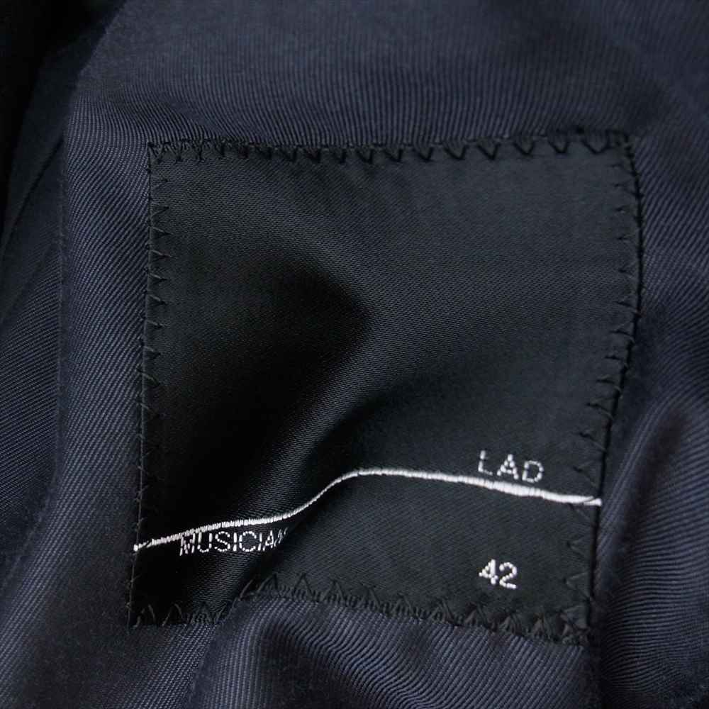 LAD MUSICIAN ラッドミュージシャン 2213-306 ウール チェスター コート ブラック系 42【中古】