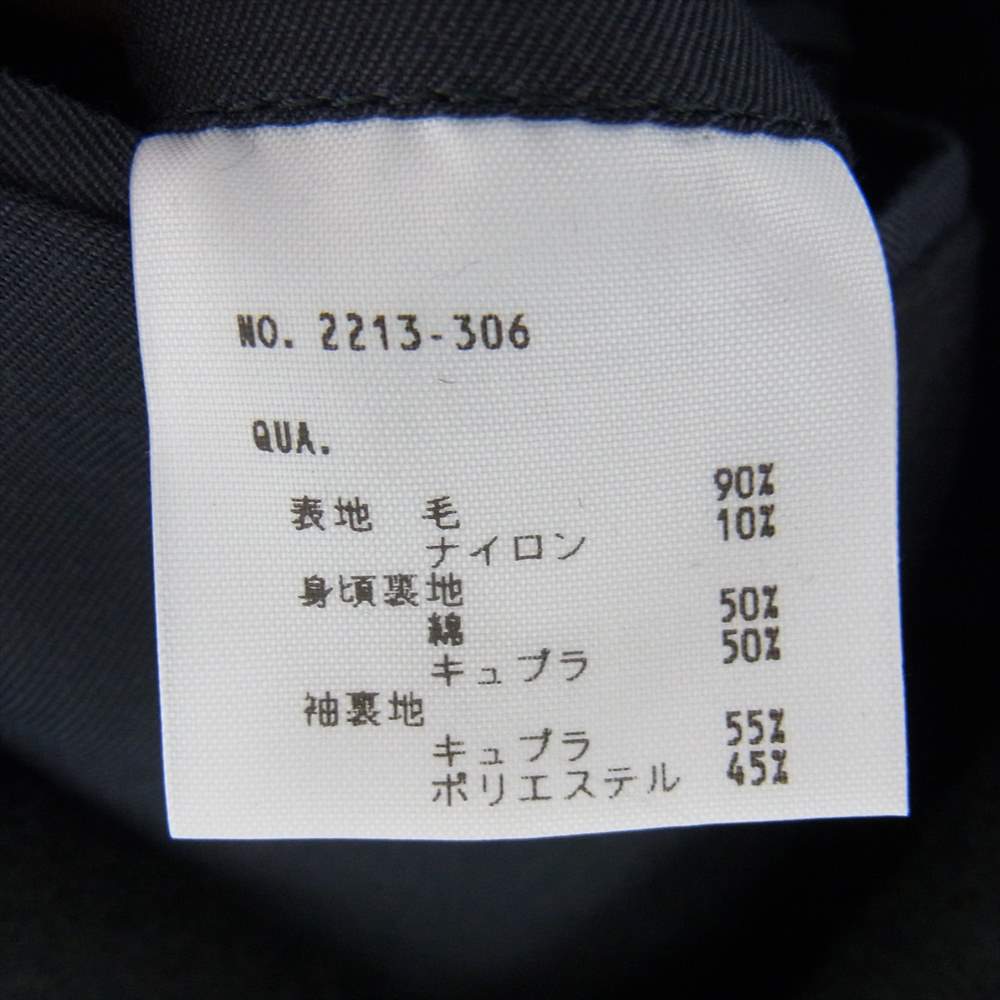 LAD MUSICIAN ラッドミュージシャン 2213-306 ウール チェスター コート ブラック系 42【中古】