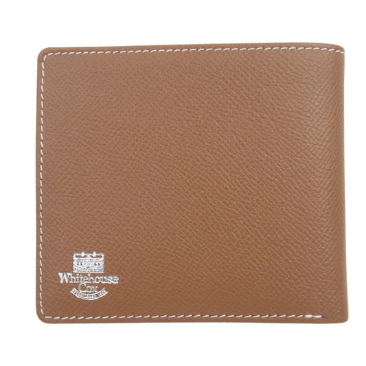 WHITE HOUSE COX ホワイトハウスコックス S8772 NOTE CASE LONDONCALF X BRIDLE レザー 二つ折り ウォレット 財布 ブラウン系【極上美品】【中古】