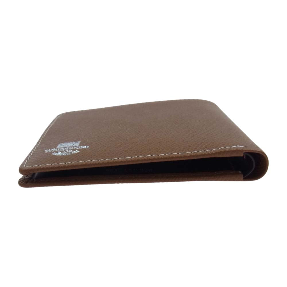 WHITE HOUSE COX ホワイトハウスコックス S8772 NOTE CASE LONDONCALF X BRIDLE レザー 二つ折り ウォレット 財布 ブラウン系【極上美品】【中古】