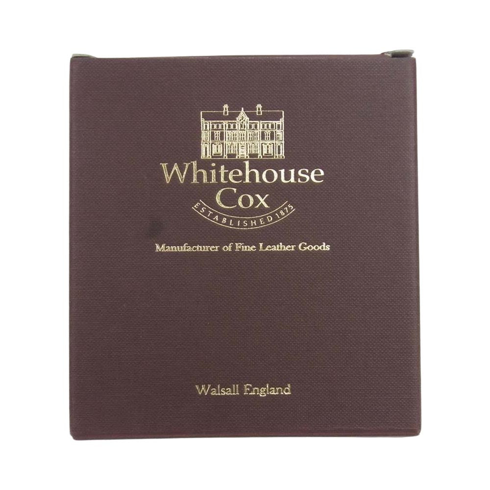 WHITE HOUSE COX ホワイトハウスコックス S8772 NOTE CASE LONDONCALF X BRIDLE レザー 二つ折り ウォレット 財布 ブラウン系【極上美品】【中古】