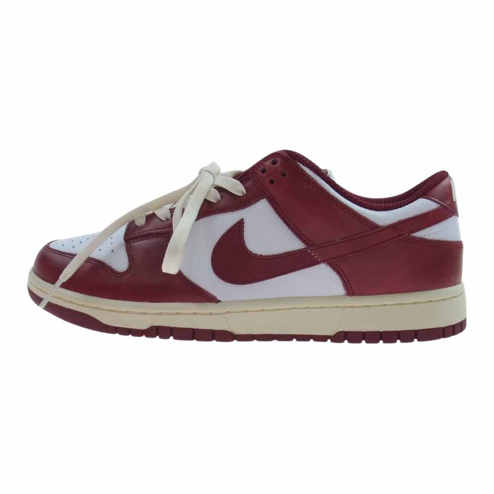 NIKE ナイキ FJ4555-100 WMNS DUNK LOW PRM Team Red and White ウィメンズ ダンク ロー チーム レッド アンド ホワイト スニーカー エンジ系 ホワイト系 29cm【新古品】【未使用】【中古】