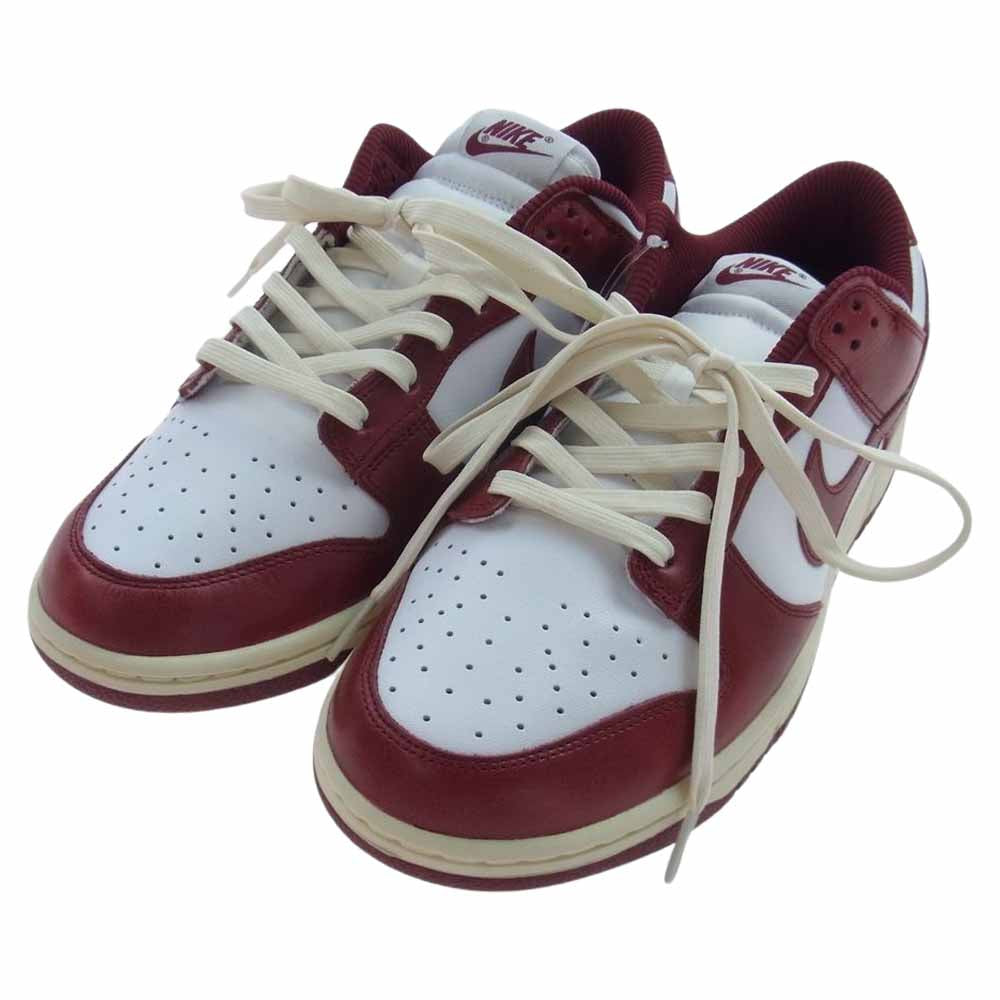 NIKE ナイキ FJ4555-100 WMNS DUNK LOW PRM Team Red and White ウィメンズ ダンク ロー チーム レッド アンド ホワイト スニーカー エンジ系 ホワイト系 29cm【新古品】【未使用】【中古】