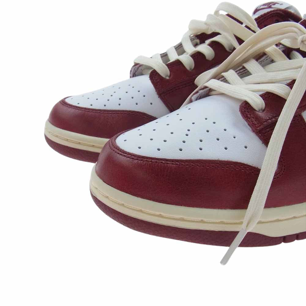 NIKE ナイキ FJ4555-100 WMNS DUNK LOW PRM Team Red and White ウィメンズ ダンク ロー チーム レッド アンド ホワイト スニーカー エンジ系 ホワイト系 29cm【新古品】【未使用】【中古】