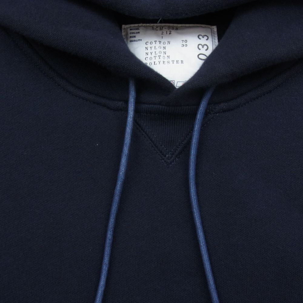 Sacai サカイ SCM-033 Sponge Sweat x MA-1 Hoodie ドッキング プルオーバー パーカー ネイビー系 カーキ系 1【美品】【中古】