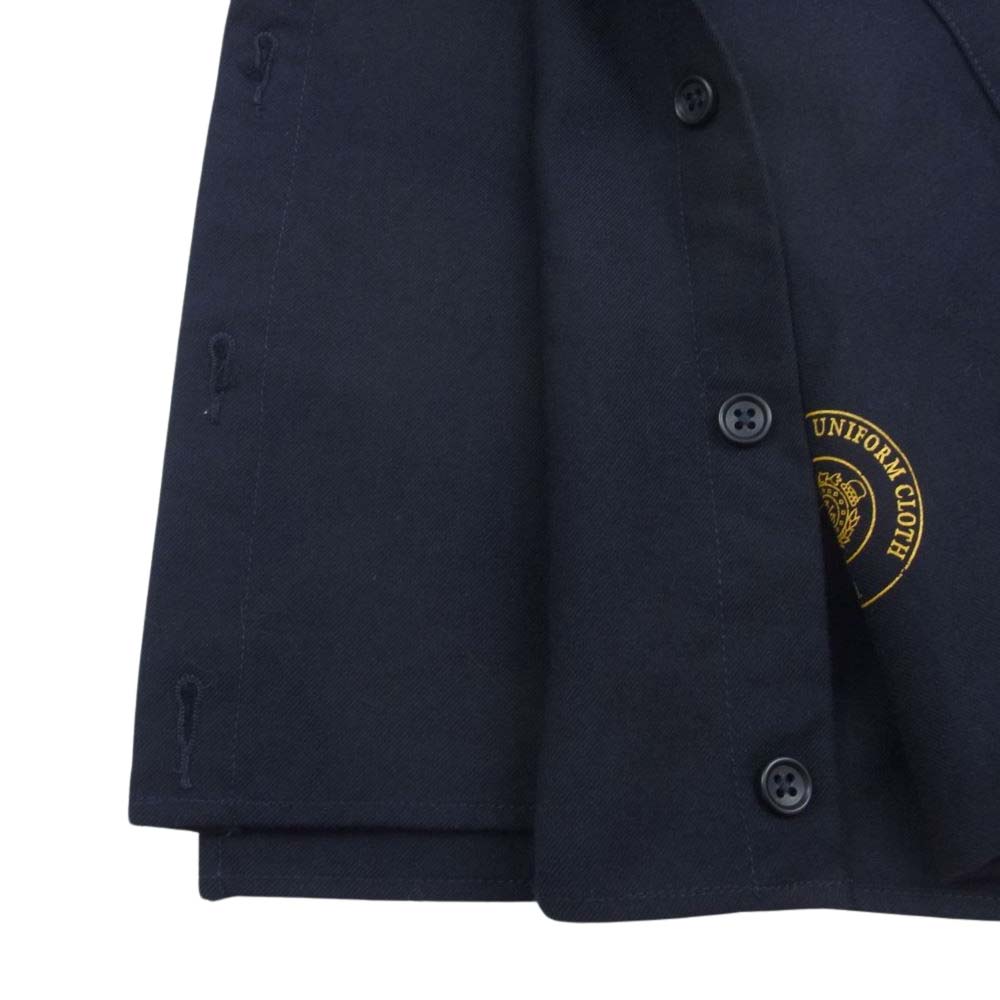 Engineered Garments エンジニアードガーメンツ Button Shawl USA製 ボタンショール ウール マフラー ポンチョ ネイビー系【極上美品】【中古】