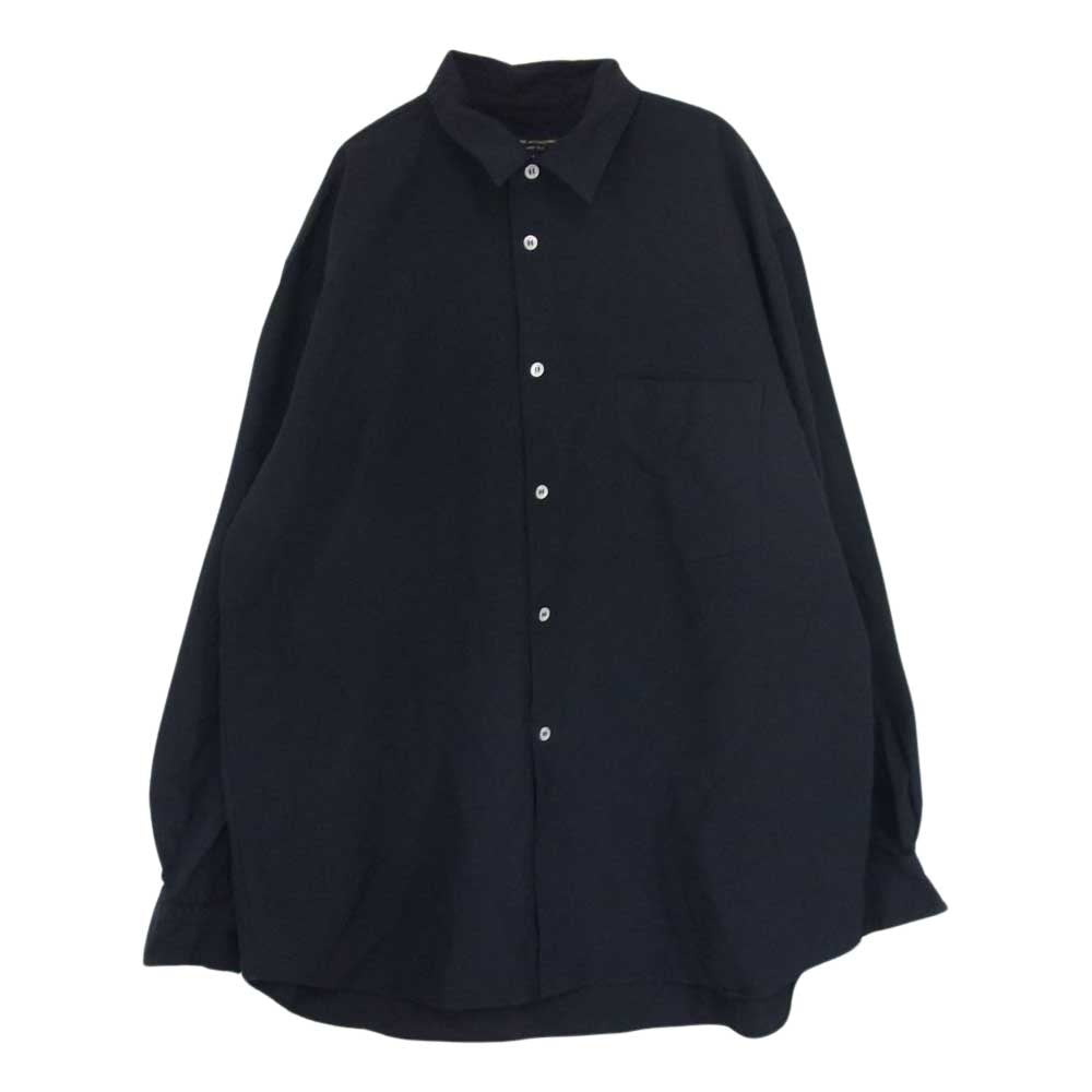 COMME des GARCONS コムデギャルソン 18SS PA-B029 ポリ縮絨 オーバーサイズ 長袖 シャツ ダークネイビー系 XS【中古】