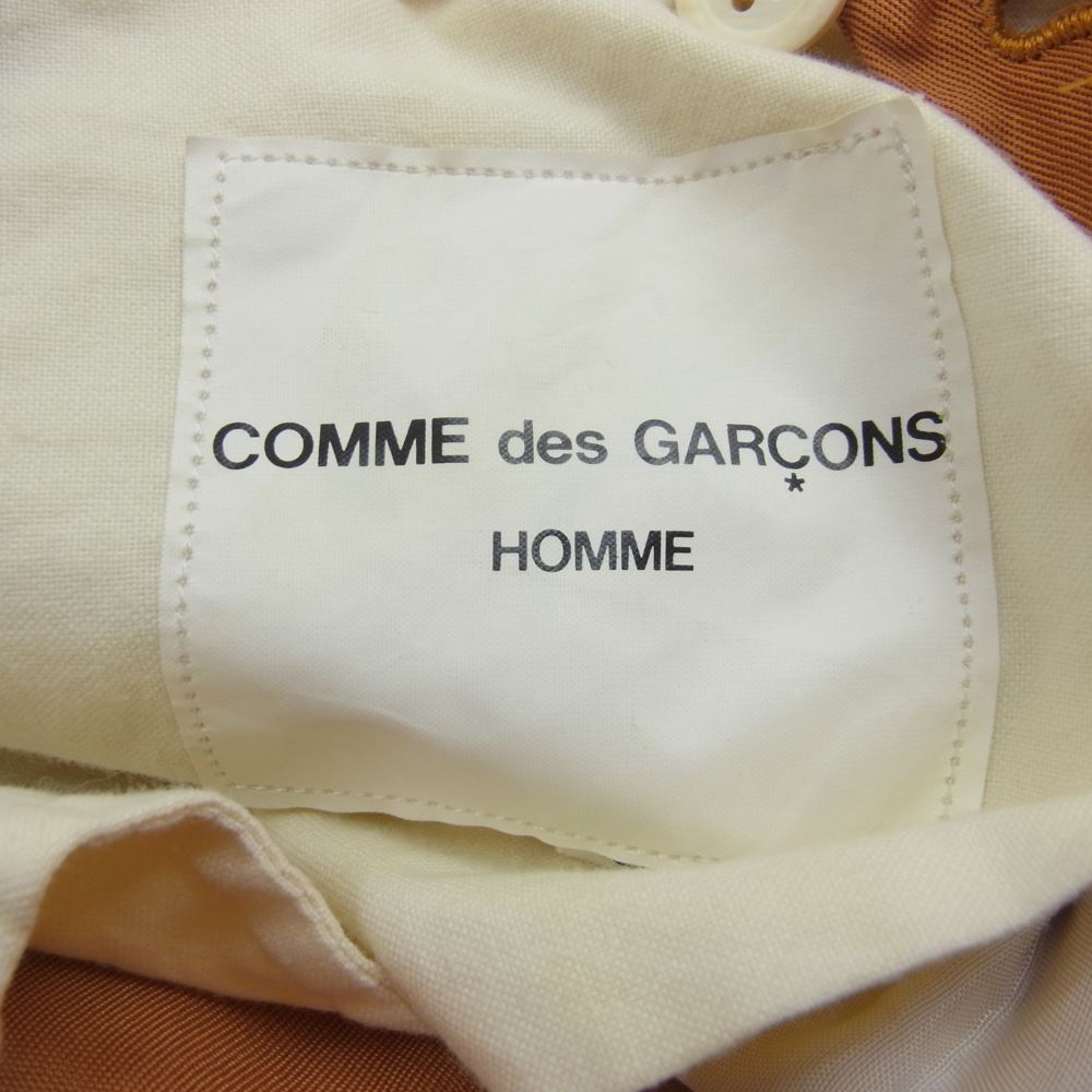 コムデギャルソン オムスペシャル AD1995 IP-10008L 田中啓一 田中オム ヴィンテージ アーカイブ アセテート レーヨン混 4タック ワイド テーパード パンツ オレンジ系 L【中古】