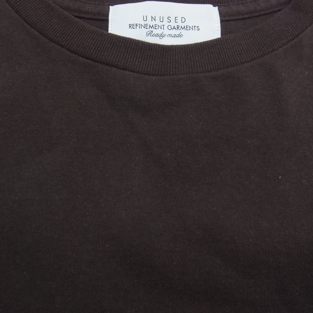 UNUSED アンユーズド US2277 ダメージ加工 ロング スリーブ Tシャツ 長袖 ブラウン系 M【中古】