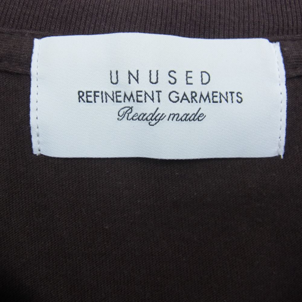 UNUSED アンユーズド US2277 ダメージ加工 ロング スリーブ Tシャツ 長袖 ブラウン系 M【中古】
