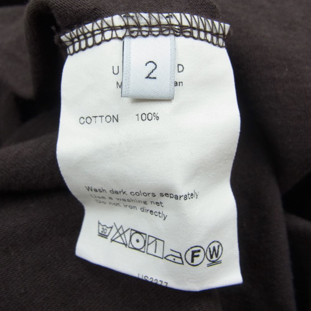 UNUSED アンユーズド US2277 ダメージ加工 ロング スリーブ Tシャツ 長袖 ブラウン系 M【中古】