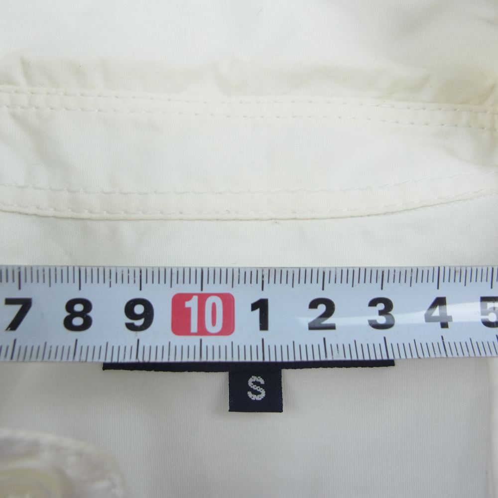 COMME des GARCONS HOMME コムデギャルソンオム HF-B044 ドット チェック テープ 異素材切替 長袖 シャツ ホワイト系 S【中古】