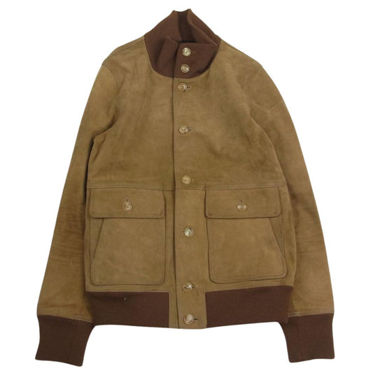 アカンサス L1305 suede classic valstar 山羊革 ゴートスキン バルスター ジャケット ブラウン系 L【中古】