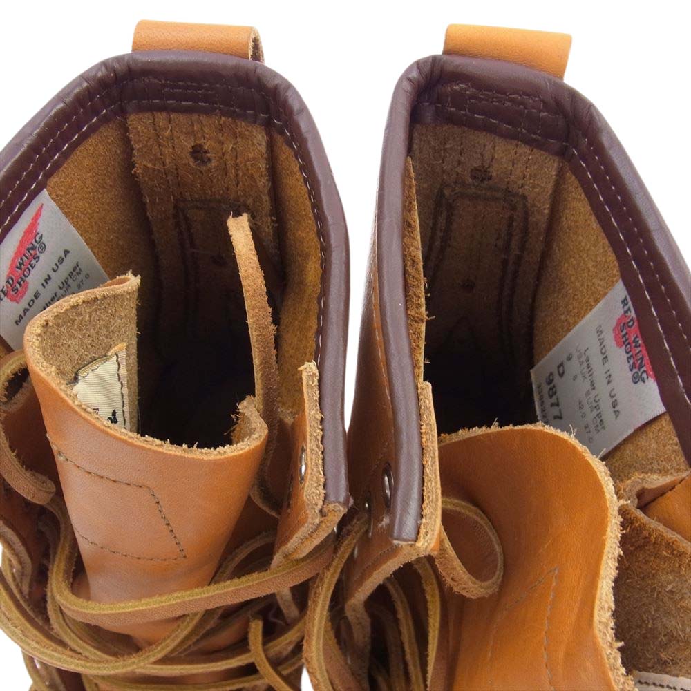 RED WING レッドウィング 9877 犬タグ IRISH SETTER アイリッシュ セッター ワークブーツ ライトブラウン系 US9D【中古】