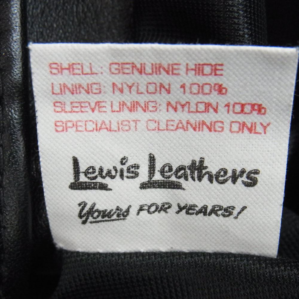 Lewis Leathers ルイスレザー 441T CYCLONE サイクロン タイトフィット レザー ライダース ジャケット ブラック系 38【中古】