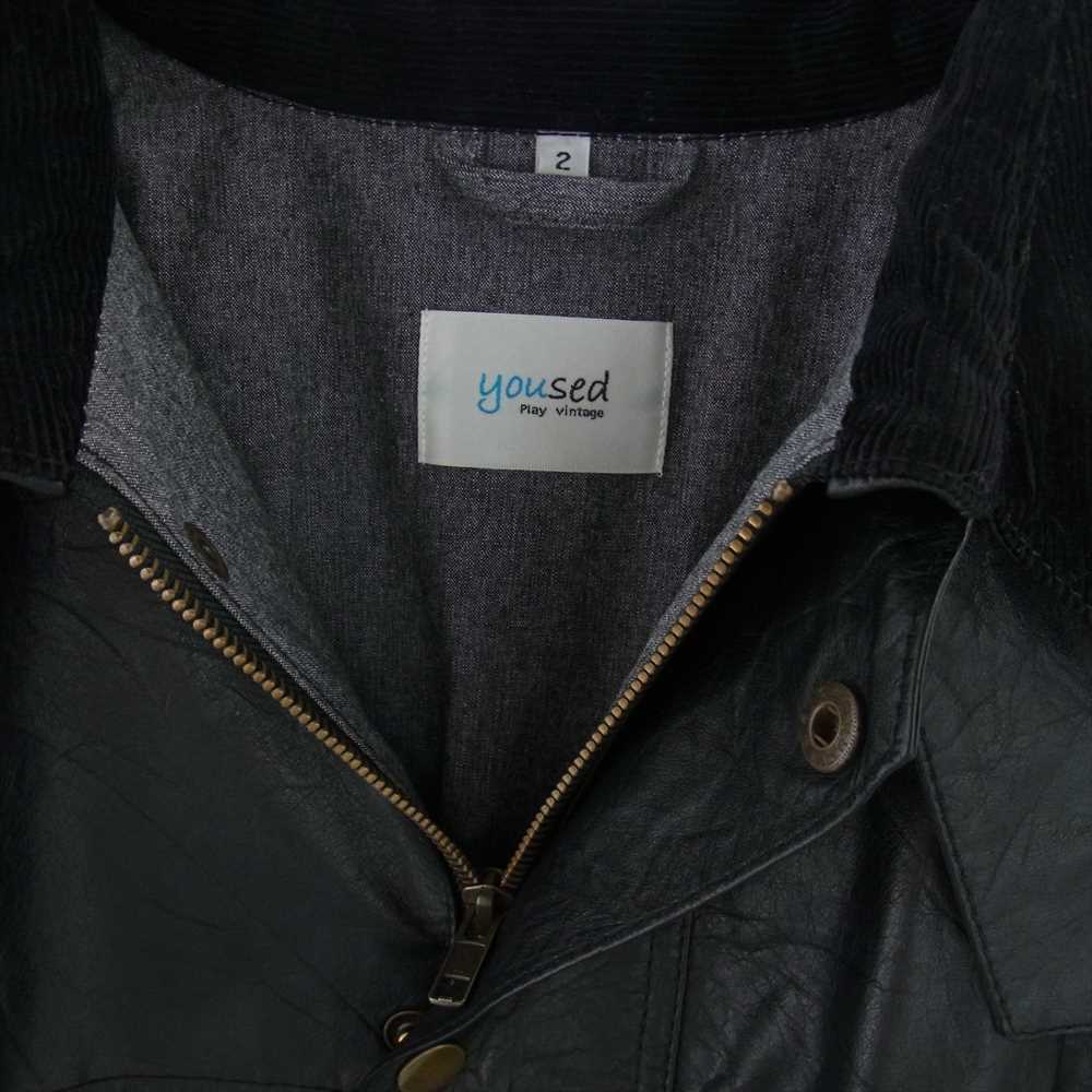 ユーズド REMAKE LEATHER DRIVERS JACKET リメイク ユーロレザー ドライバーズ レザー ジャケット ブラック系 2【中古】