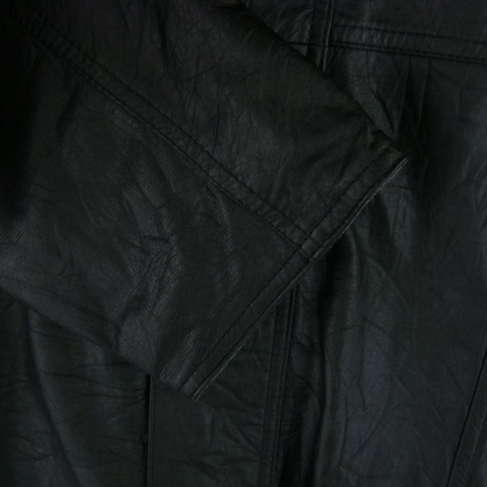ユーズド REMAKE LEATHER DRIVERS JACKET リメイク ユーロレザー ドライバーズ レザー ジャケット ブラック系 2【中古】