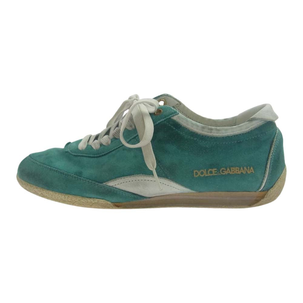 DOLCE&GABBANA ドルチェアンドガッバーナ CS0651 スエード ローカット スニーカー ライトブルー系 6.5【中古】