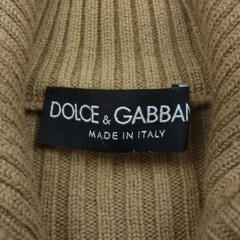 DOLCE&GABBANA ドルチェアンドガッバーナ G0468K F5INV イタリア製 デニム切替 ウールリブ ニット ブラウン系【中古】