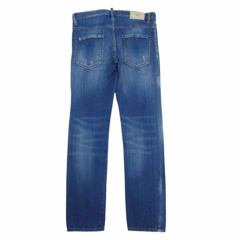 DSQUARED2 ディースクエアード S71LB0747 S30342 国内正規品 SKATER JEAN スケータージーンズ クラッシュ加工 デニムパンツ  インディゴブルー系 44【中古】