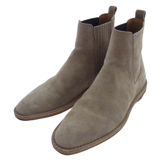 SAINT LAURENT サンローラン WA533754 スエード クレープソール サイドゴアブーツ チェルシーブーツ ベージュ系 41【中古】