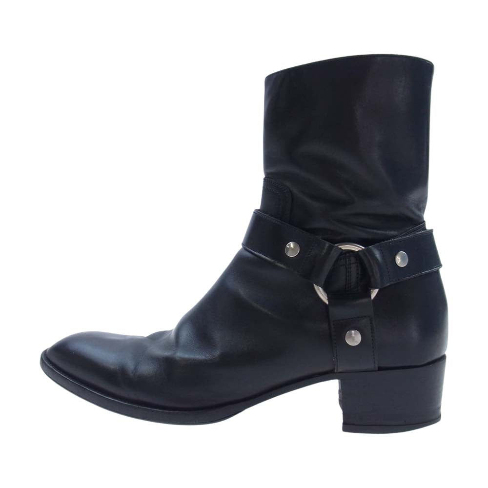 SAINT LAURENT サンローラン DU330781 Ring Boots ハーネス リング ブーツ ブラック系 41【中古】