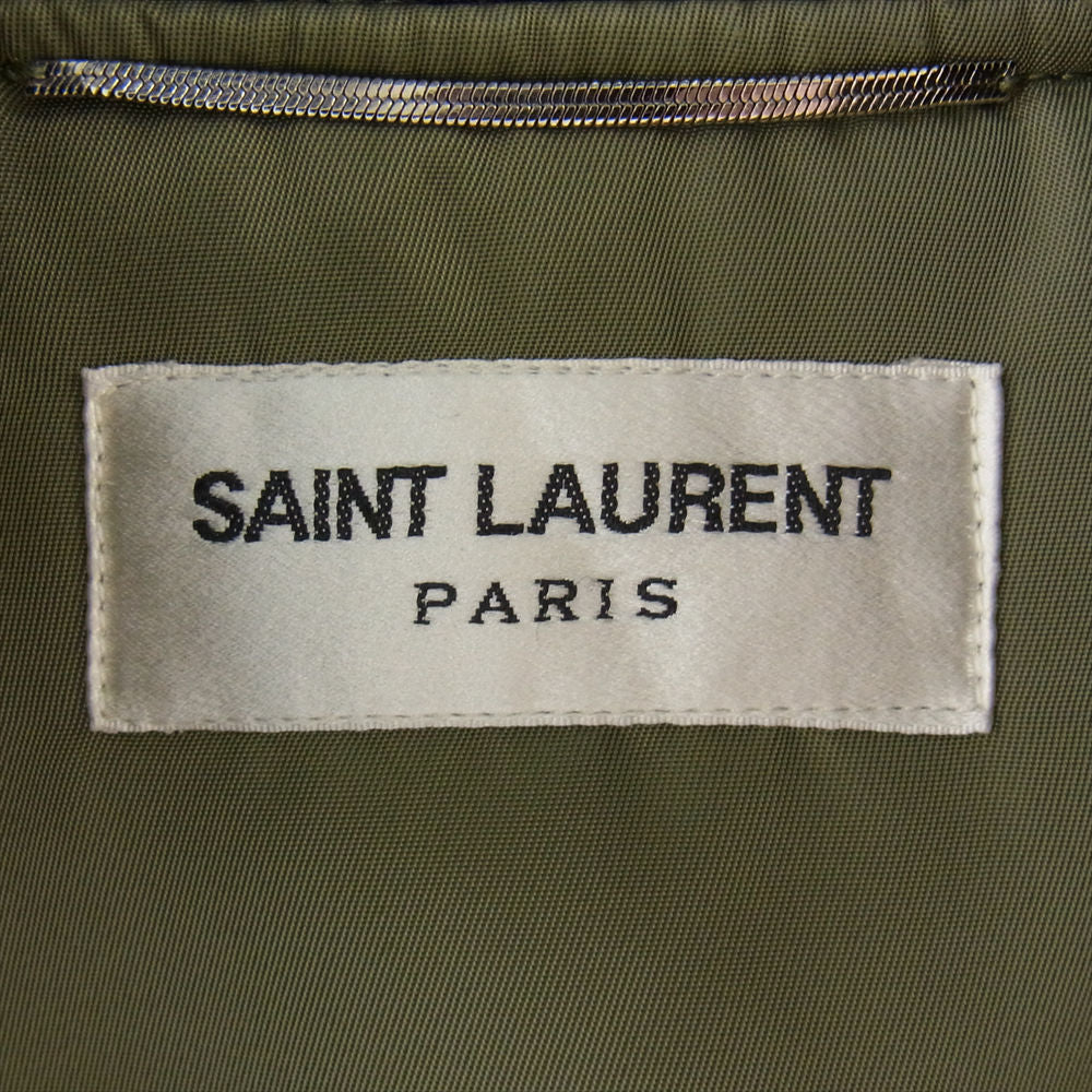 SAINT LAURENT サンローラン 397643 YYL53 クラシックボンバー MA-1 ジャケット ブルゾン カーキ系 46【中古】