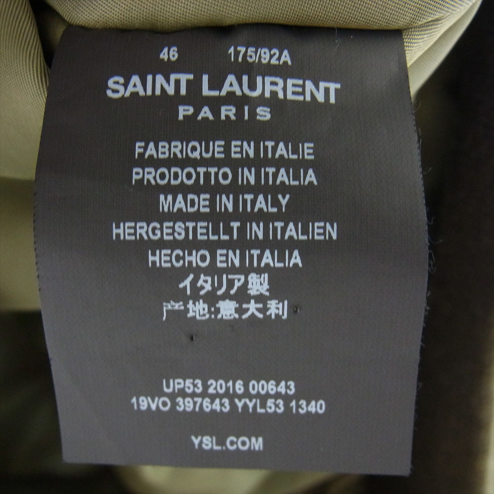 SAINT LAURENT サンローラン 397643 YYL53 クラシックボンバー MA-1 ジャケット ブルゾン カーキ系 46【中古】