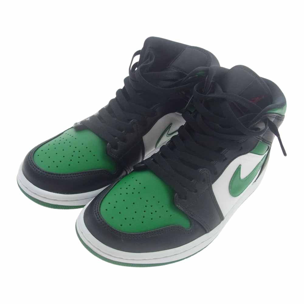 NIKE AIR JORDAN ナイキ ジョーダン 554724-067 1 MID 1ミッド PINE GREEN パイン グリーン ブラック系 グリーン系 26.5cm【極上美品】【中古】