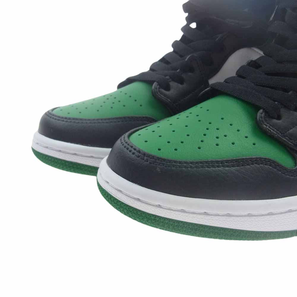 NIKE AIR JORDAN ナイキ ジョーダン 554724-067 1 MID 1ミッド PINE GREEN パイン グリーン ブラック系 グリーン系 26.5cm【極上美品】【中古】