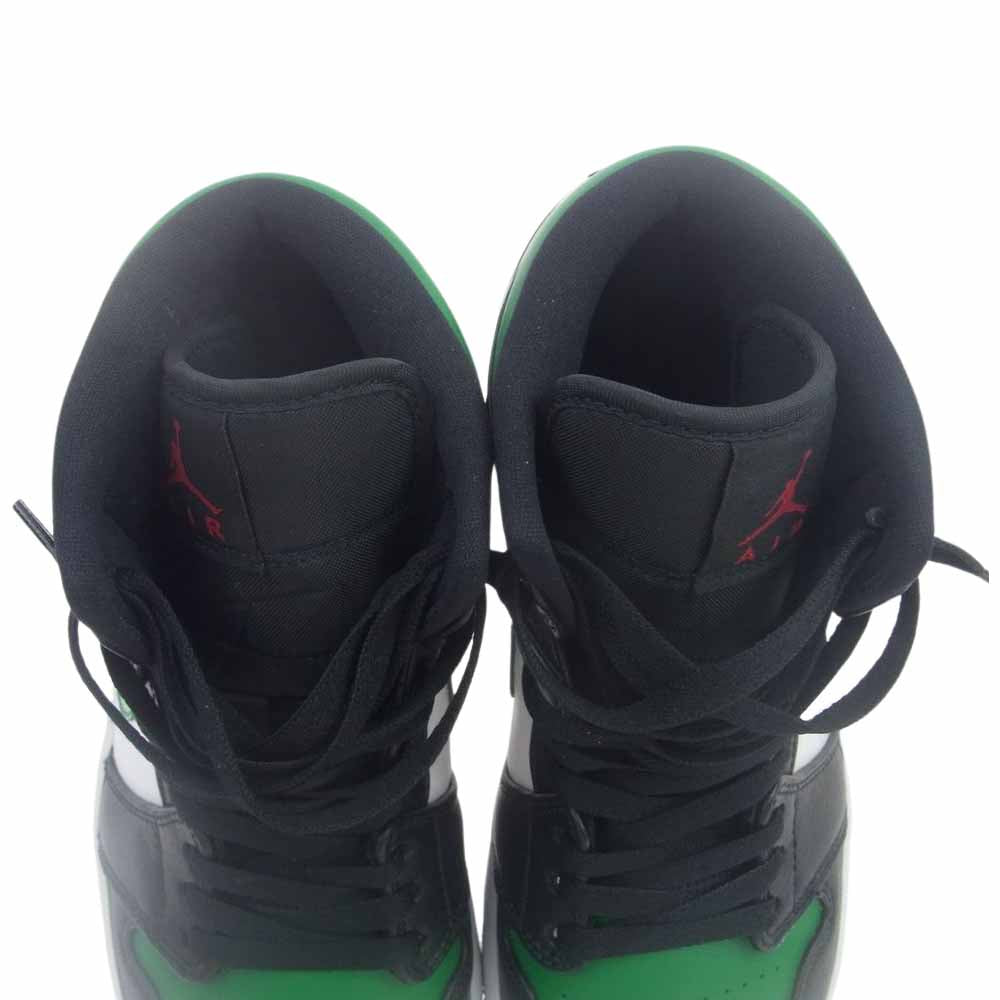 NIKE AIR JORDAN ナイキ ジョーダン 554724-067 1 MID 1ミッド PINE GREEN パイン グリーン ブラック系 グリーン系 26.5cm【極上美品】【中古】
