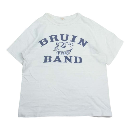 WAREHOUSE ウエアハウス 4601 BRUIN ロゴ 半袖 Tシャツ ホワイト系 S【中古】
