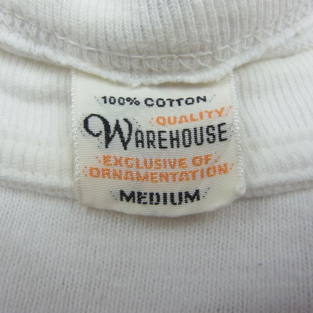 WAREHOUSE ウエアハウス 4601 BRUIN ロゴ 半袖 Tシャツ ホワイト系 S【中古】