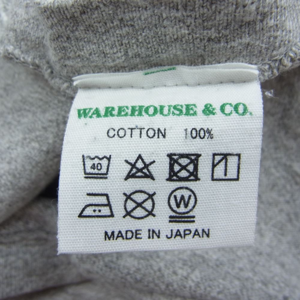 WAREHOUSE ウエアハウス 4601 A.A.A ロゴ 半袖 Tシャツ グレー系 M【中古】
