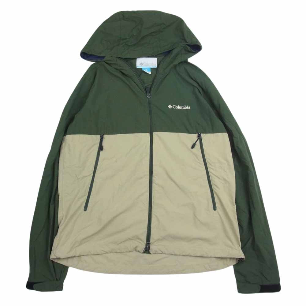 コロンビア 218 PM3412 FROCKS JACKET フロックスジャケット ナイロンパーカー ナイロンジャケット　 ベージュ系 カーキ系 XL【中古】