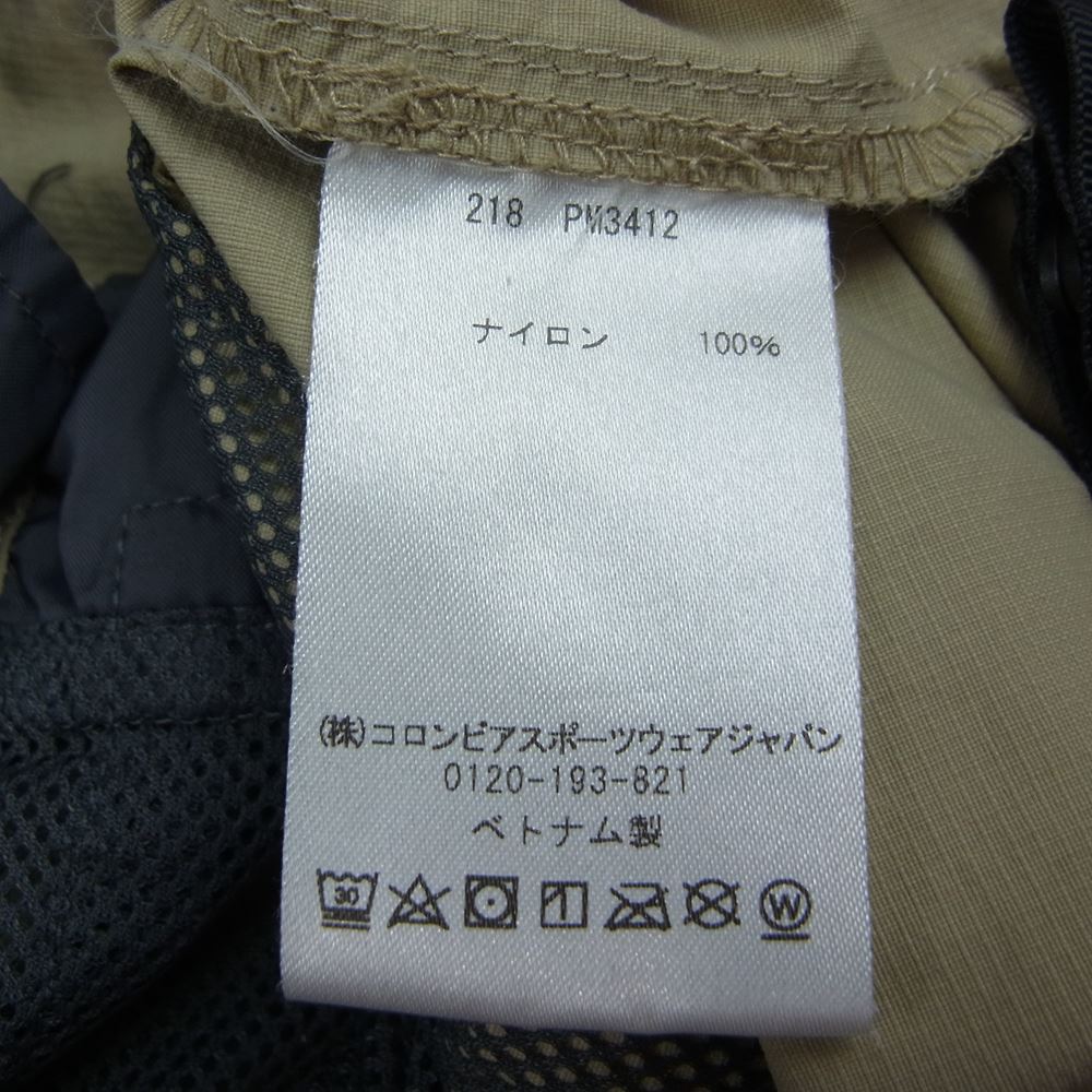 コロンビア 218 PM3412 FROCKS JACKET フロックスジャケット ナイロンパーカー ナイロンジャケット　 ベージュ系 カーキ系 XL【中古】
