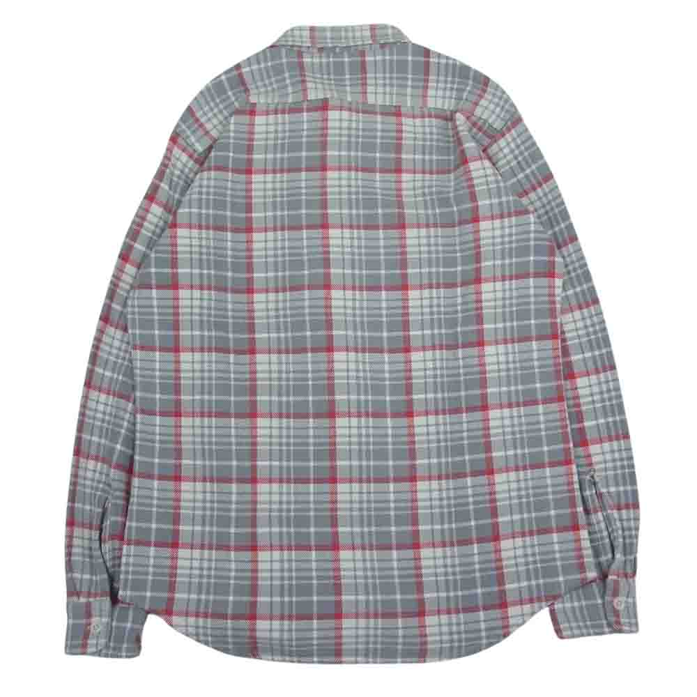 CAMCO カムコ ヘビー チェック フランネルシャツ ロングスリーブ 長袖 ネル シャツ レッド グレー系 L【中古】