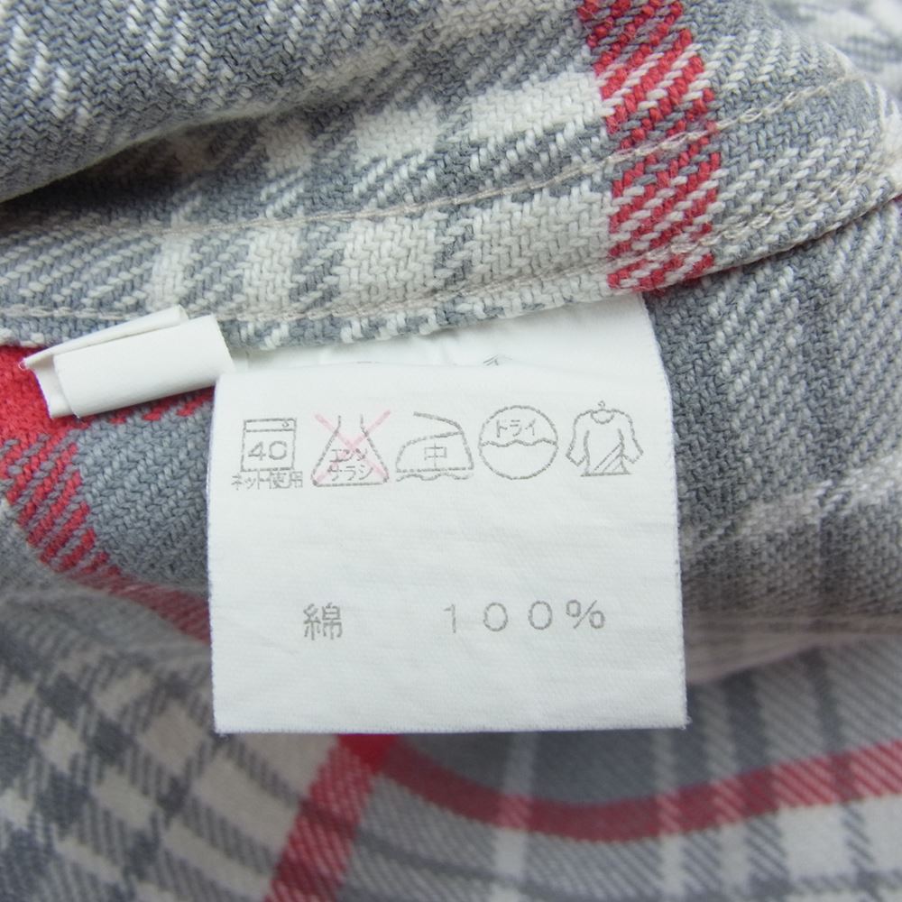 CAMCO カムコ ヘビー チェック フランネルシャツ ロングスリーブ 長袖 ネル シャツ レッド グレー系 L【中古】
