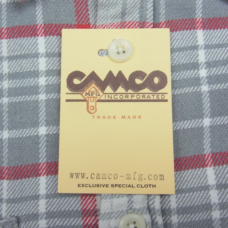 カムコ チェック柄 半袖 ウエスタンシャツ M イエロー CAMCO メンズ  210707