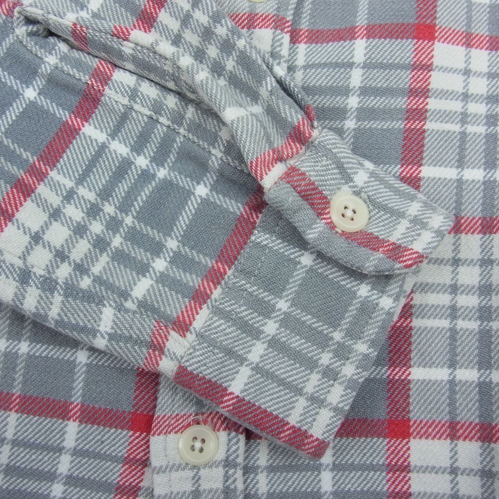 CAMCO カムコ ヘビー チェック フランネルシャツ ロングスリーブ 長袖 ネル シャツ レッド グレー系 L【中古】