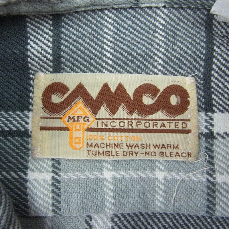 CAMCO カムコ ヘビー チェック フランネルシャツ ロングスリーブ 長袖 ネル シャツ グレー グレー系 L【中古】