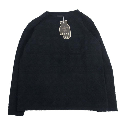 GLADHAND & Co. グラッドハンド BYGH-19-SS-1 ISLAND-L/S BOAT NECK アイランド ボート ネック 胸ポケット ニット セーター ネイビー系 L【美品】【中古】