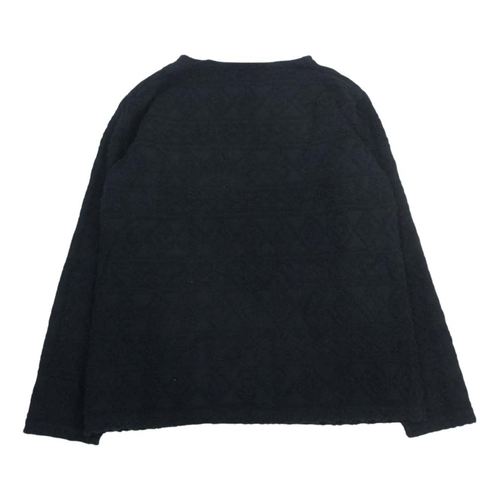 GLADHAND & Co. グラッドハンド BYGH-19-SS-1 ISLAND-L/S BOAT NECK アイランド ボート ネック 胸ポケット ニット セーター ネイビー系 L【美品】【中古】