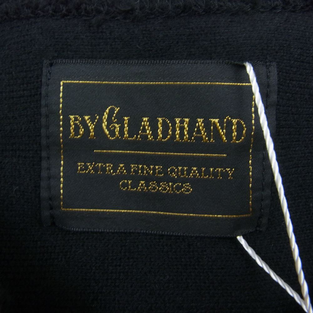 GLADHAND & Co. グラッドハンド BYGH-19-SS-1 ISLAND-L/S BOAT NECK アイランド ボート ネック 胸ポケット ニット セーター ネイビー系 L【美品】【中古】