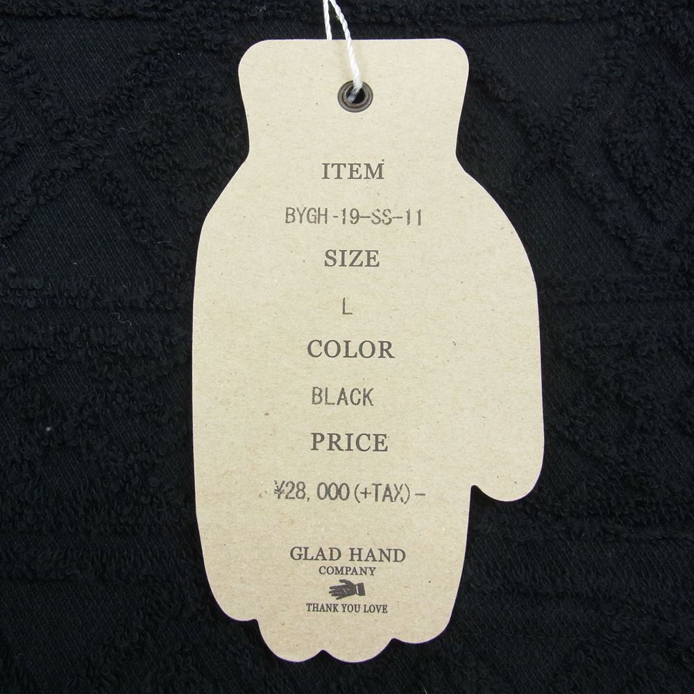 GLADHAND & Co. グラッドハンド BYGH-19-SS-1 ISLAND-L/S BOAT NECK アイランド ボート ネック 胸ポケット ニット セーター ネイビー系 L【美品】【中古】