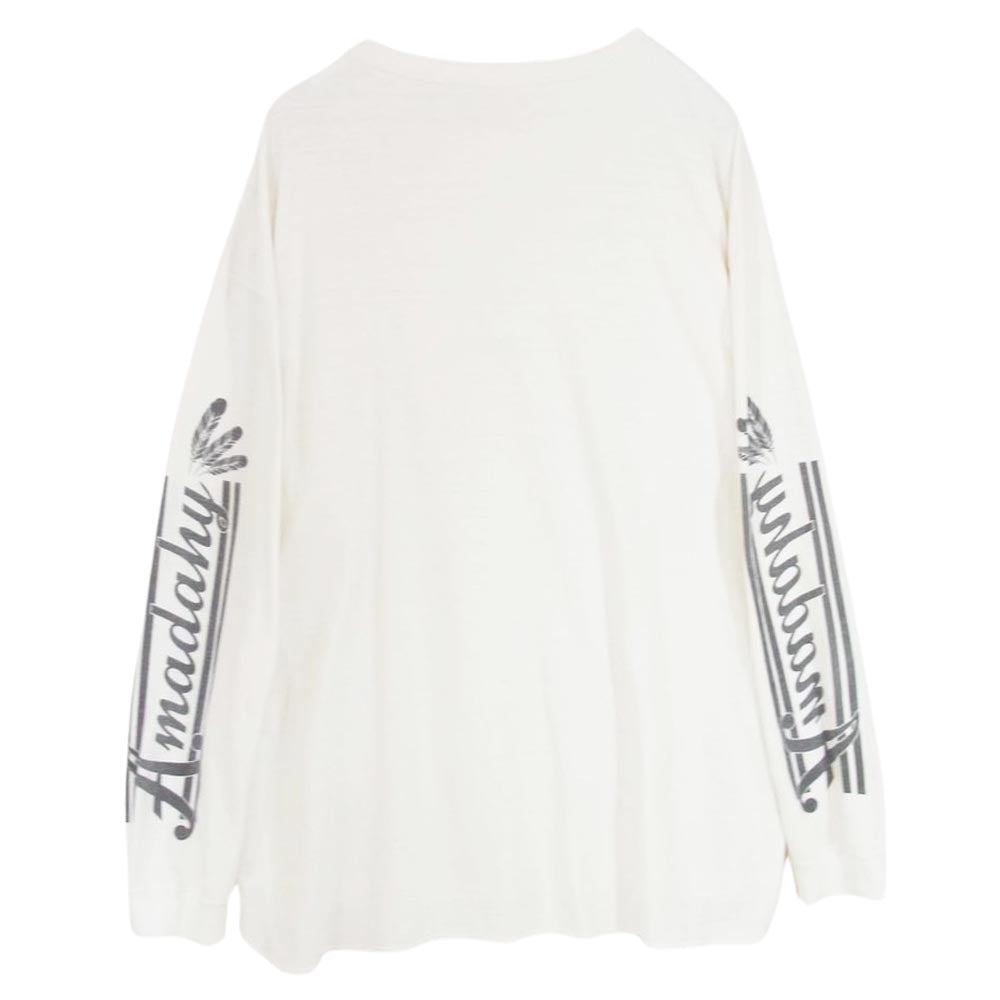 Deuxieme Classe ドゥーズィエムクラス 21-070-500-7080-3-0 袖プリント クルーネック 長袖 Tシャツ ホワイト系 サイズ表記無【中古】